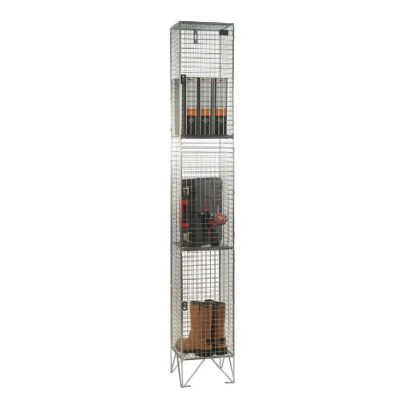 3 Door Wire Mesh Lockers (nest of 1)