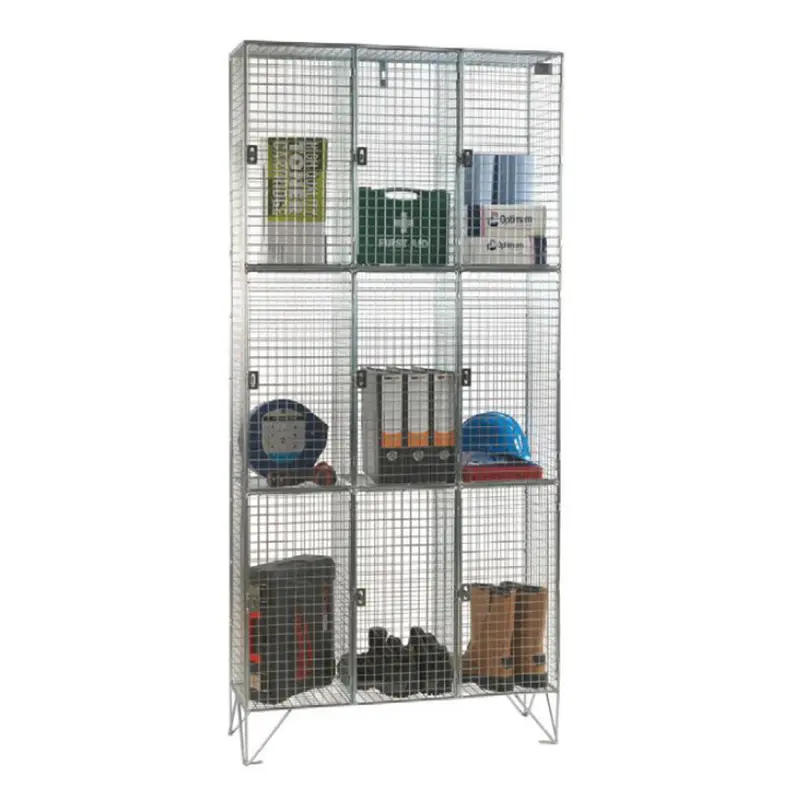 3 Door Wire Mesh Lockers (nest of 1)