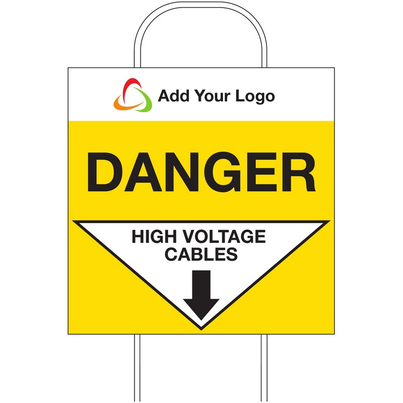 200 x 200 4mm ecoCOR-X - DANGER HIGH VOLTAGE CABLES 