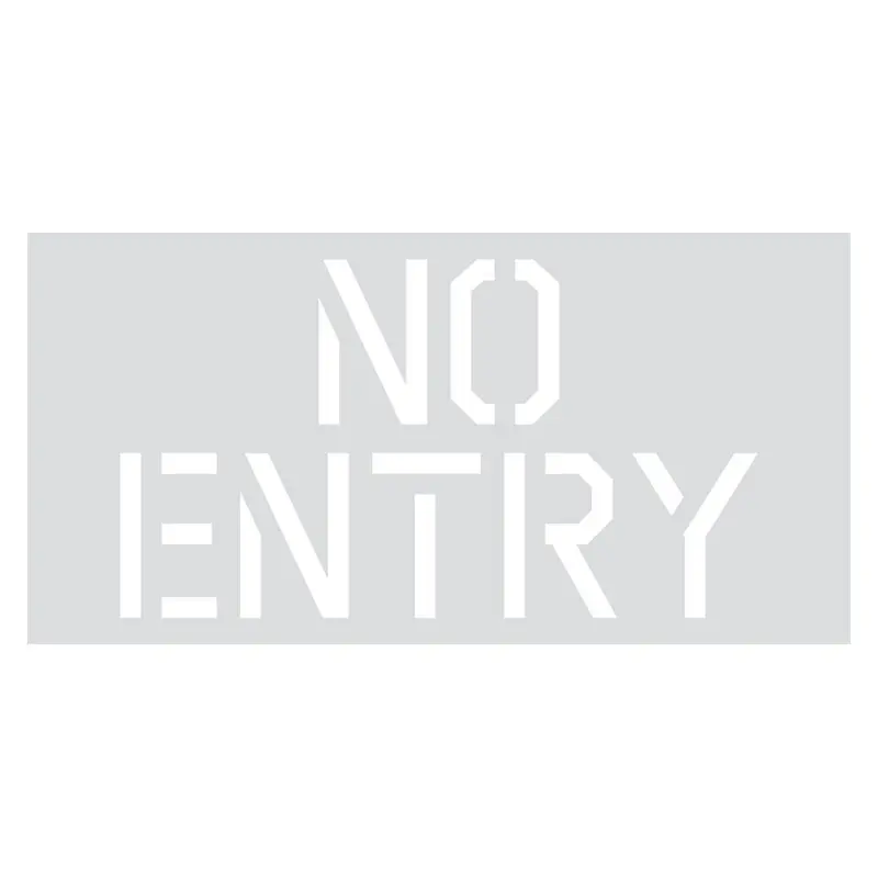 No Entry Stencil