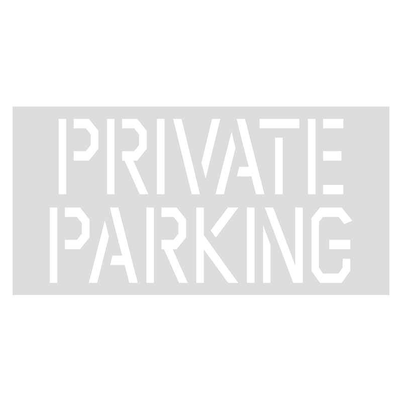 600mm x 300mm  3mm ecoFOAM - Private Parking Stencil
