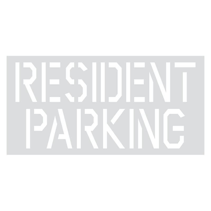 600mm x 300mm  3mm ecoFOAM - Resident Parking Stencil