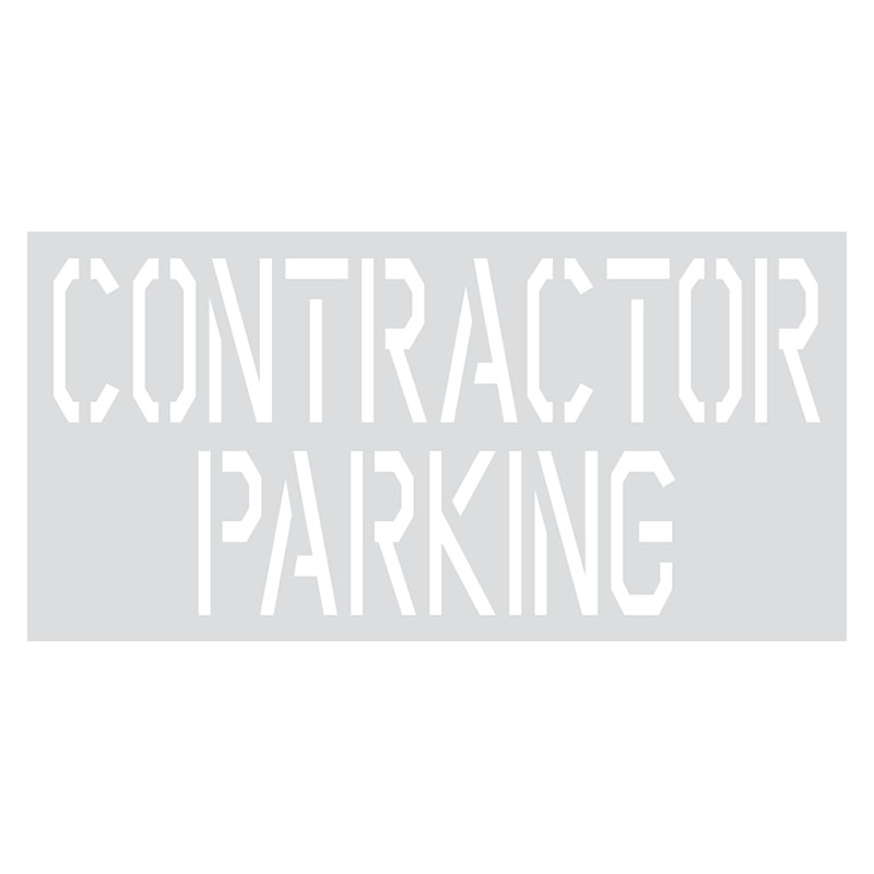 Contractor Parking Stencil