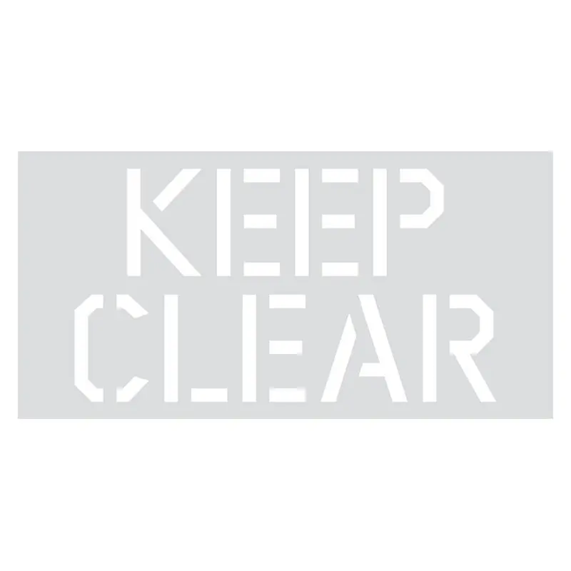 Keep clear Stencil | Spray Stencils (External) | Safety Signs | Signage ...