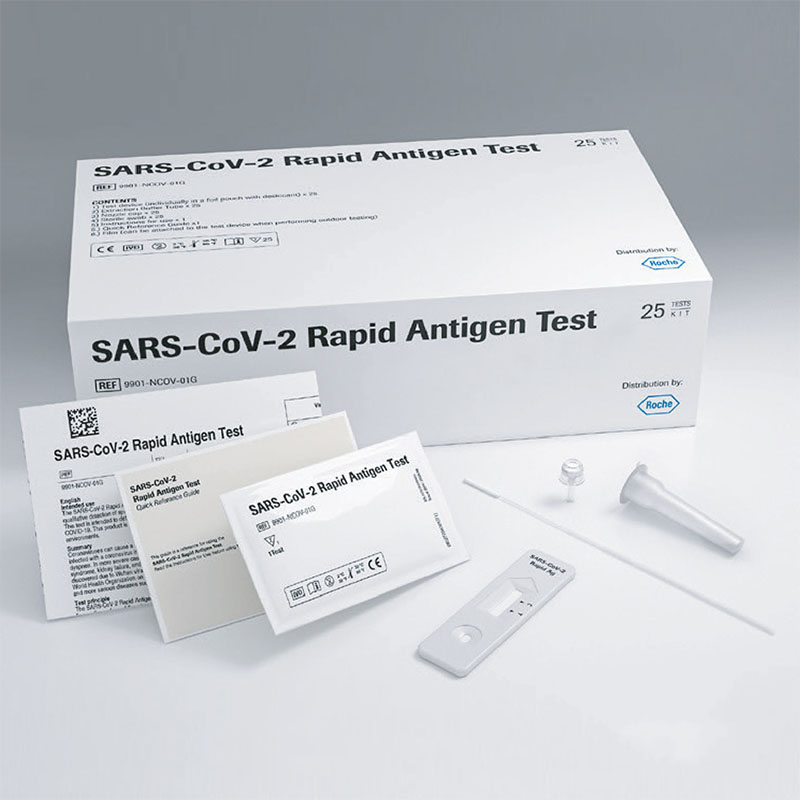 (C) Roche SARS COV2 Rapid Antigen Lateral Flow Test Kits - Box of 25