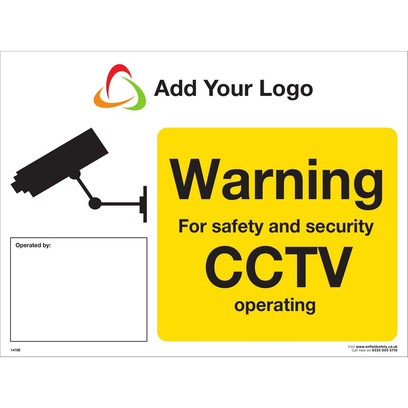 300 x 200 3mm ecoFOAM - WARNING CCTV
