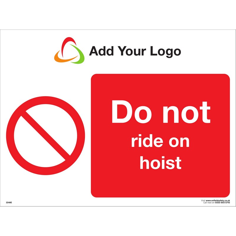 Do Not Ride on Hoist