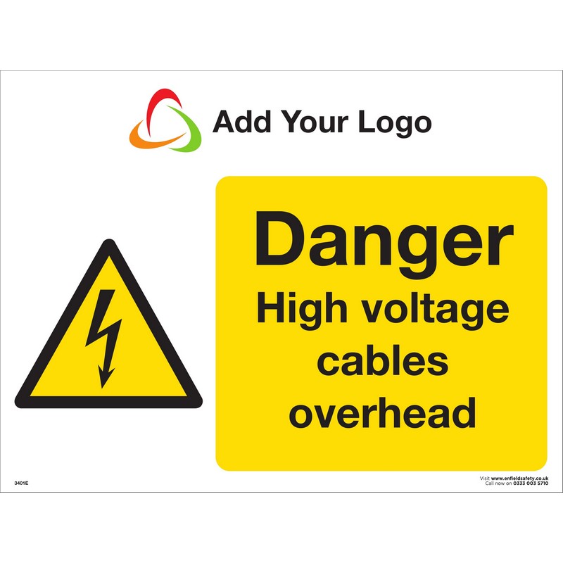 Danger High Voltage Cables Overhead