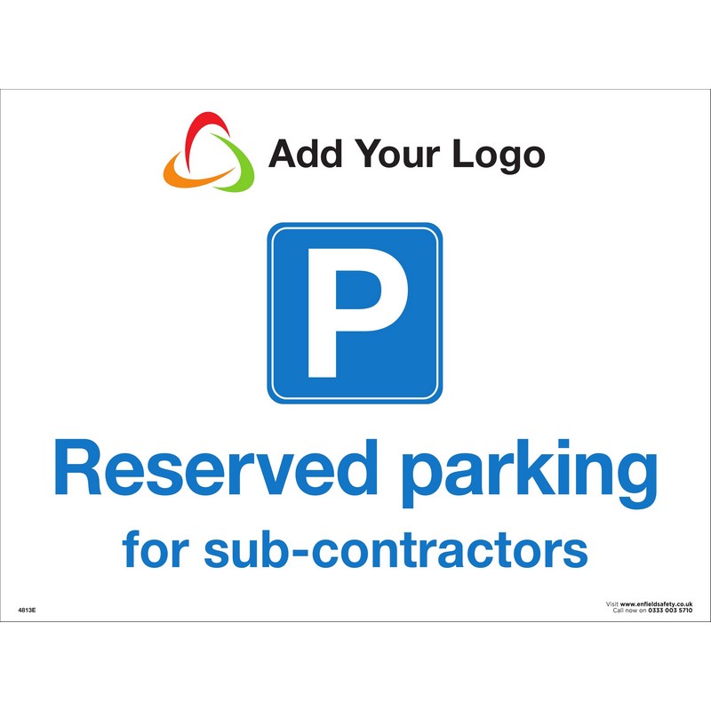 300 x 200 3mm ecoFOAM - RESERVED PARKING FOR SUB- CONTRACTORS