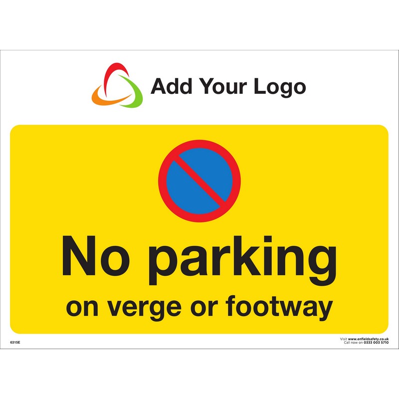300 x 200 3mm ecoFOAM - No Parking on Verge or Footway
