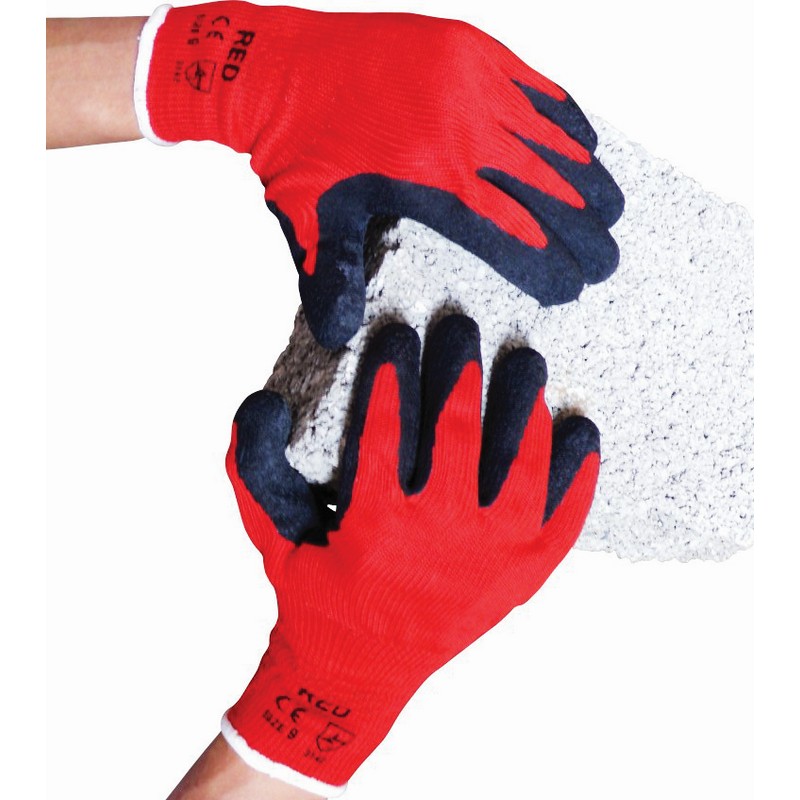 (t) Cutflex Cut Level 1 RED Grip Latex Coated Glove - Medium (Size 8)