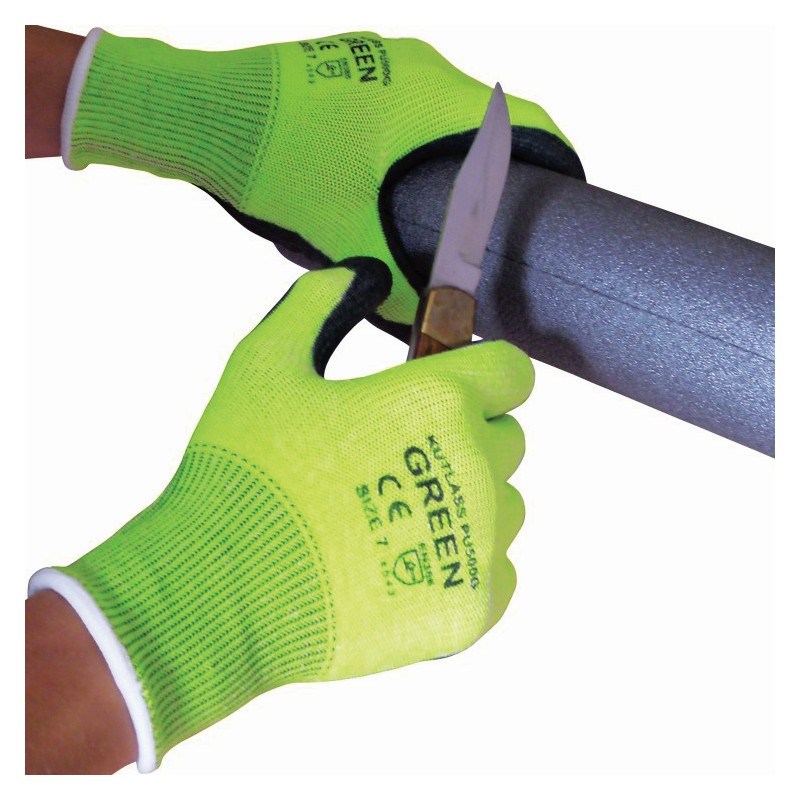 (t) Cutflex Cut Level 5 GREEN PU Coated Glove - Small (Size 7)