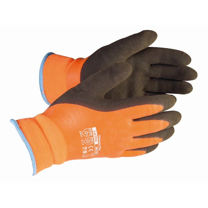 Thermo Gloves - ORANGE - LARGE (size 9)