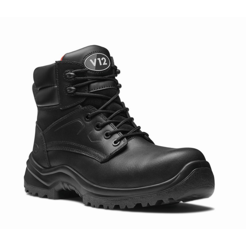 VR6 Otter Black Leather Boot c/w Shock Absorbing Footbed, Moisture Absorbent Lining, Composite Toecap & Midsole 11