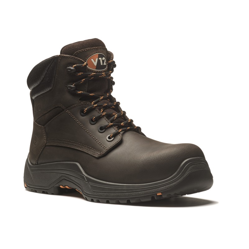 VR6 Bison Brown Leather Boot c/w Shock Absorbing Footbed, Moisture Absorbent Lining, Composite Toecap & Steel Midsole 06