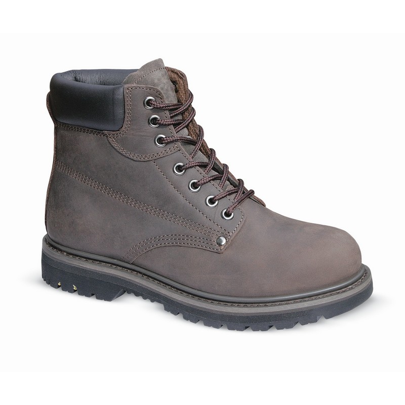 (t) Brown Safety Boot c/w Steel Midsole - 10