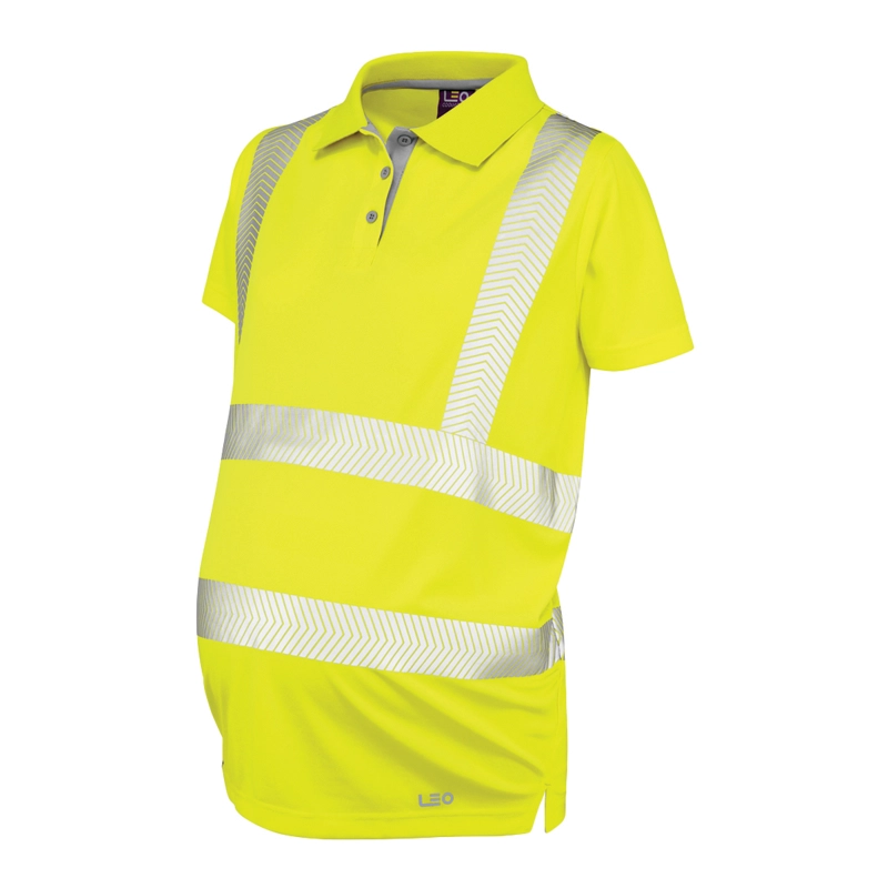 Women's Maternity Hi Vis Polyester SS Poloshirt