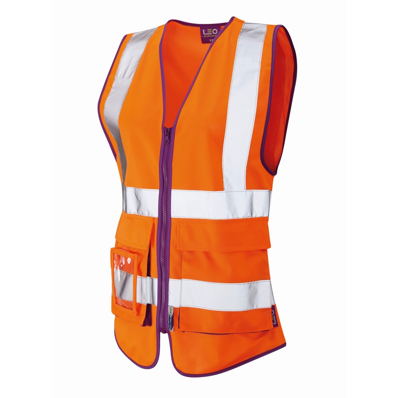 Hi-Vis LADIES Multi-pocket Executive Vest Orange 2XL (size 18)
