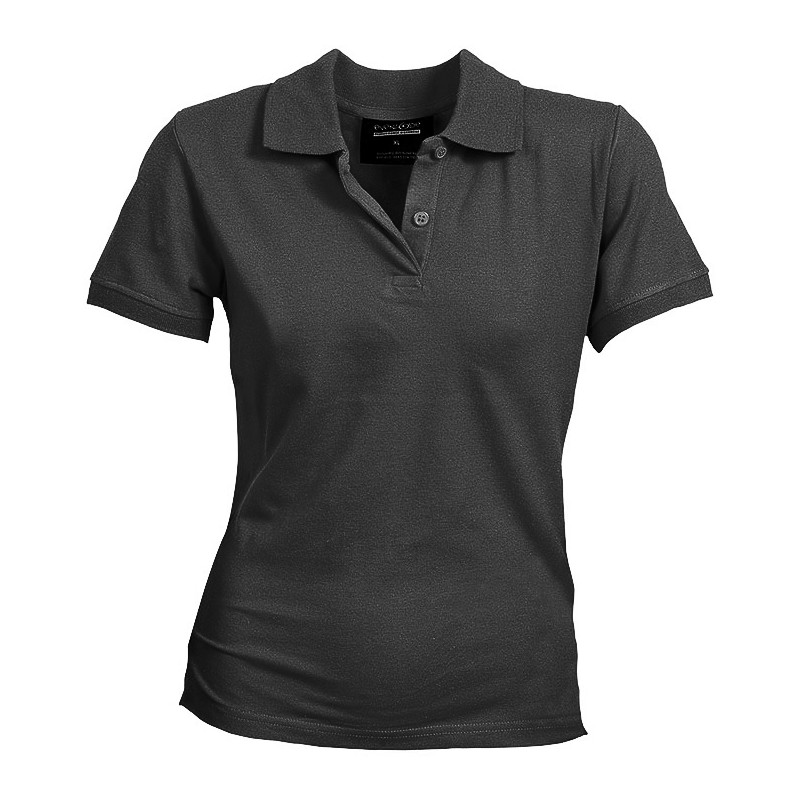 EVENLODE Elles Polycotton Ladies polo shirt 230g Black L (ladies size 14)