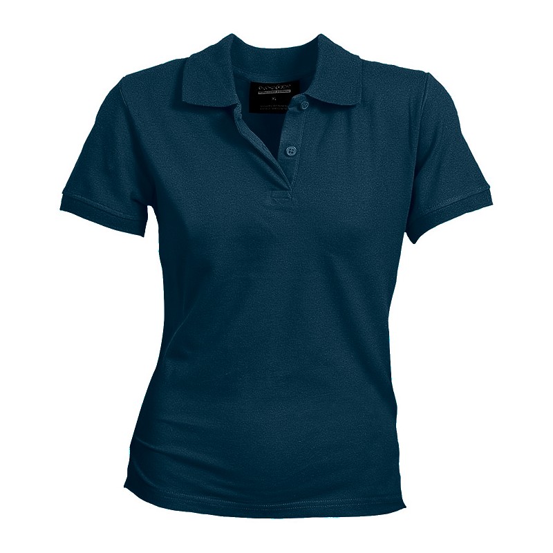 EVENLODE Elles Polycotton Ladies polo shirt 230g NAVY M (ladies size 12)
