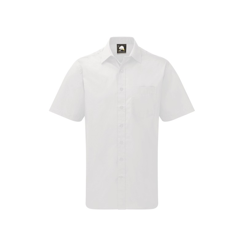 Polycotton Short Sleeve Oxford Shirt  WHITE 14