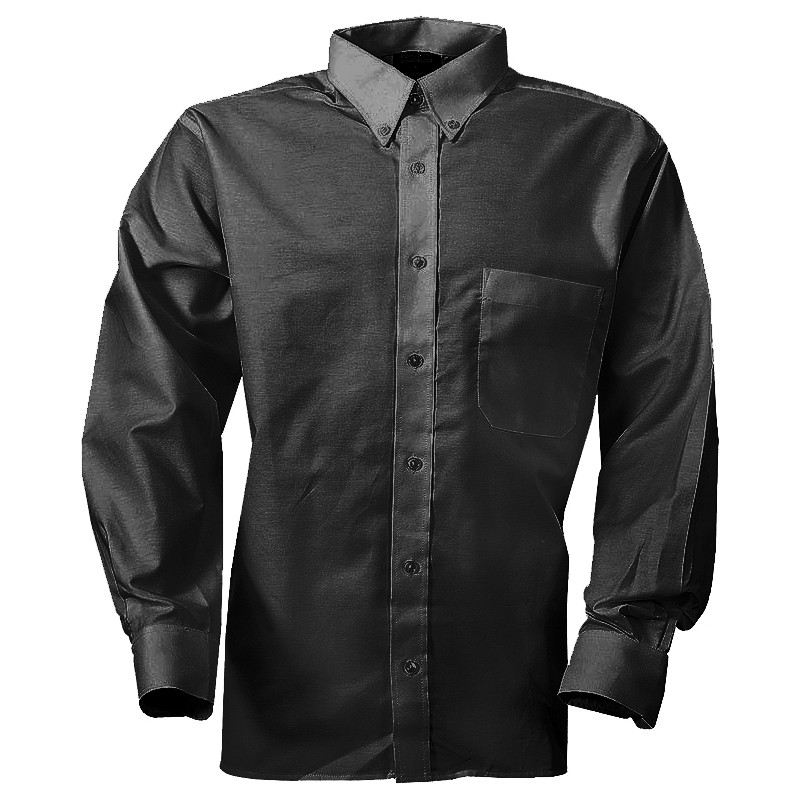 Polycotton Long Sleeve Formal Shirt  Black 14.5