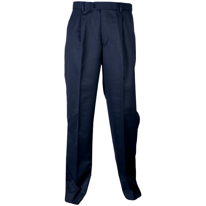 Polyester/Wool Trousers NAVY 28 REG