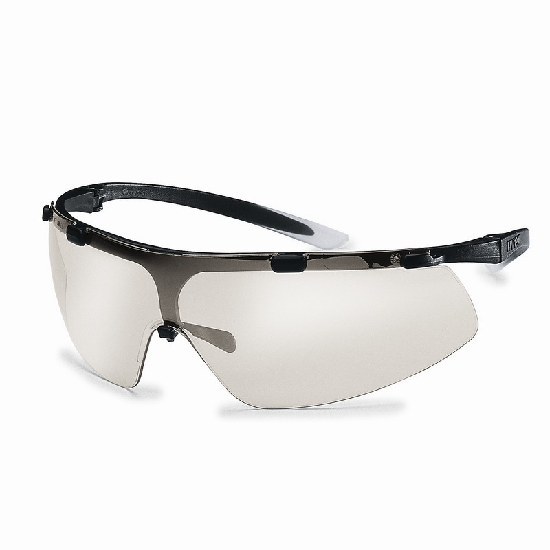 (t) UVEX Super Fit Safety Spectacles silver mirror lens, black frame