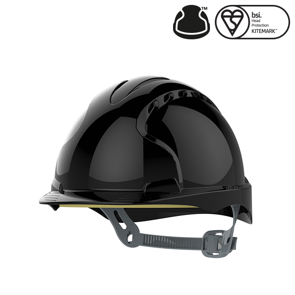 Evo 2 Vented Safety Helmet - BLACK