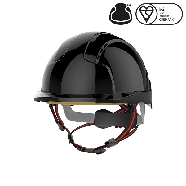 Skyworker Micropeak Vented Safety Helmet - BLACK