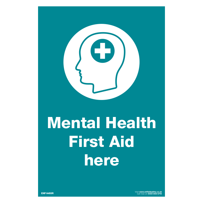 200 x 300mm 3mm Foamex - VARIOUS on WHITE - MENTAL HEALTH FIRST AID HERE