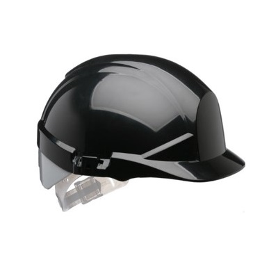 Reflex Safety Helmet c/ Slip Ratchet and Silver Flash BLACK