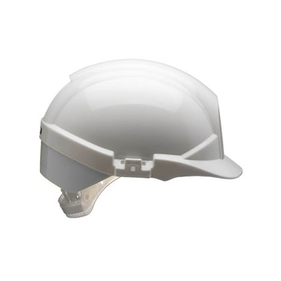 Reflex Safety Helmet c/ Slip Ratchet and Silver Flash WHITE