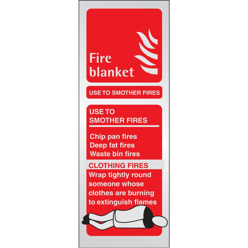 Fire blanket identification aluminium