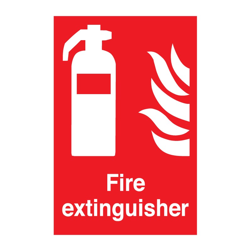 Fire Extinguisher 230mm x 330mm rigid plastic sign