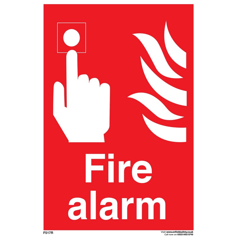 Fire Alarm 230mm x 330mm rigid plastic sign