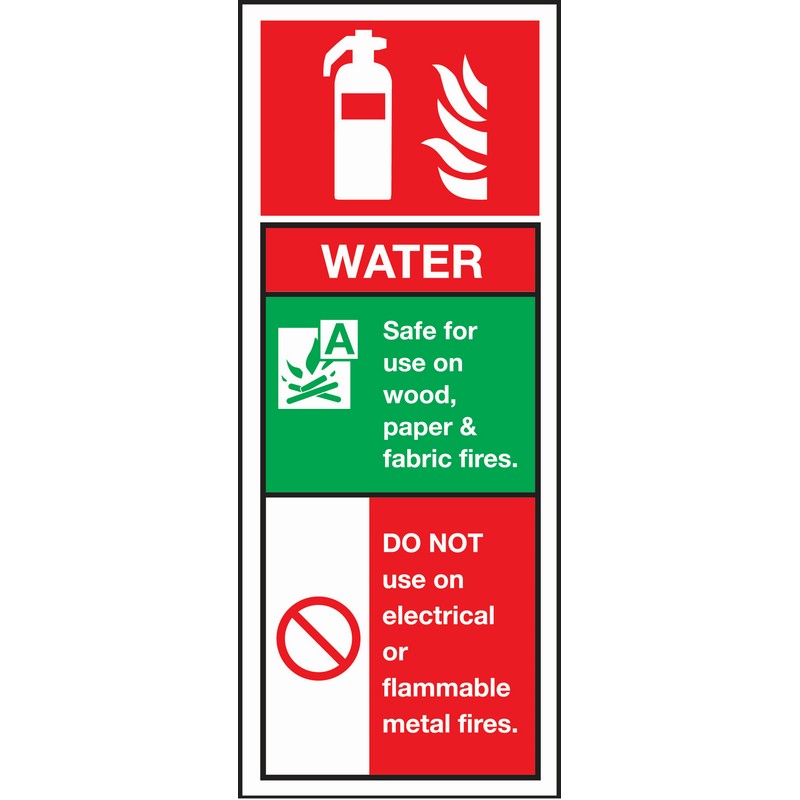 Fire Point Water Extinguisher 75mm x 210mm Rigid Self-Adhesive sign