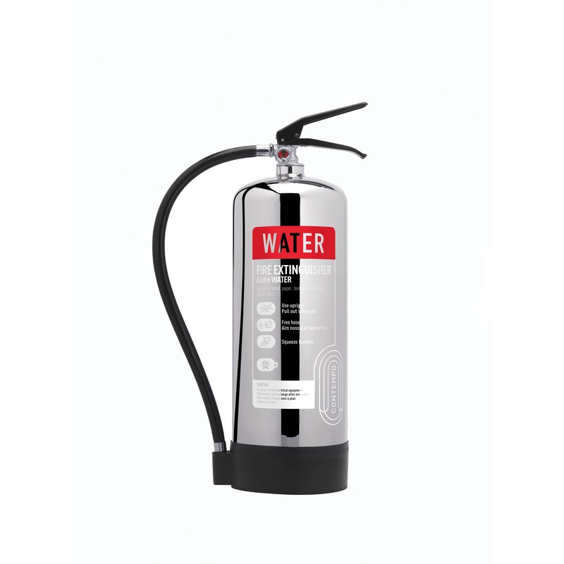 6Ltr Polished Stainless Steel Water Extinguisher 