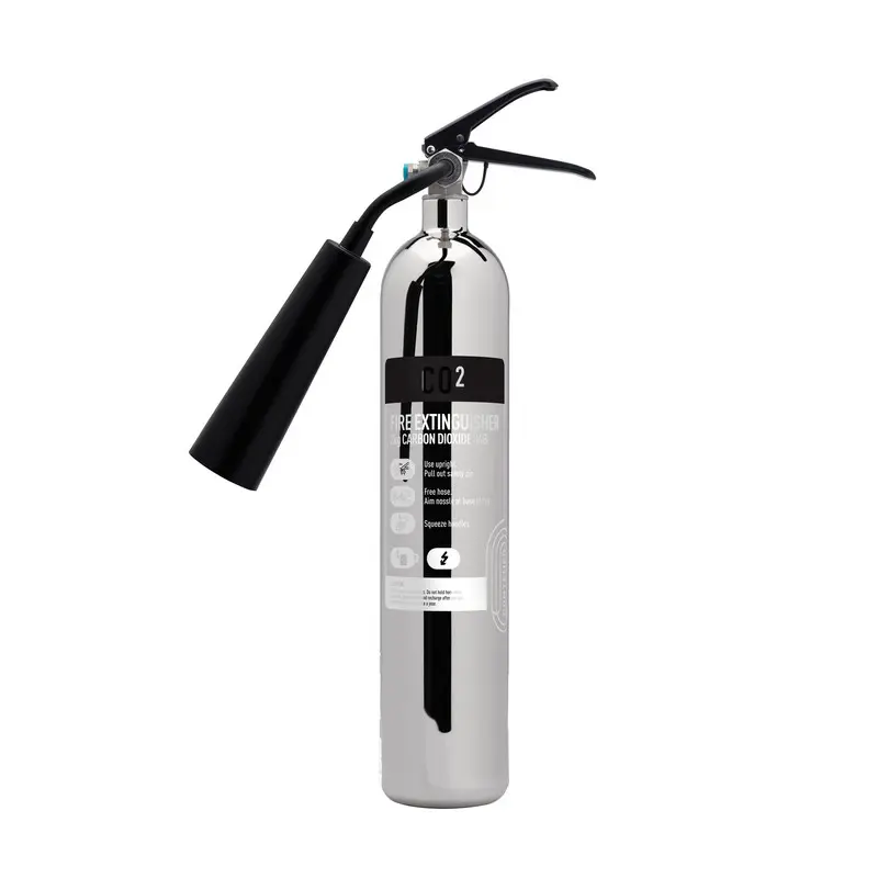 6Ltr Polished Co2 Extinguisher c/w Service Label