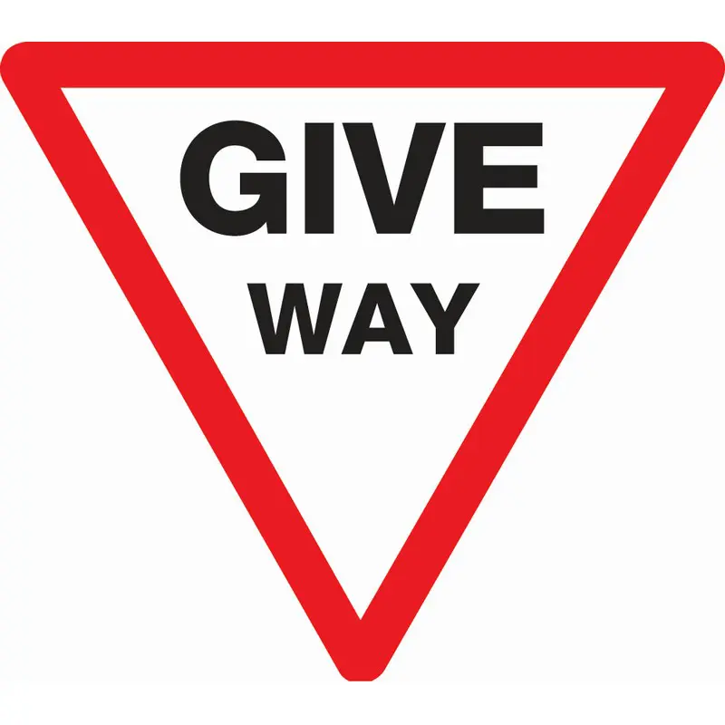 Give Way 600mm Dia