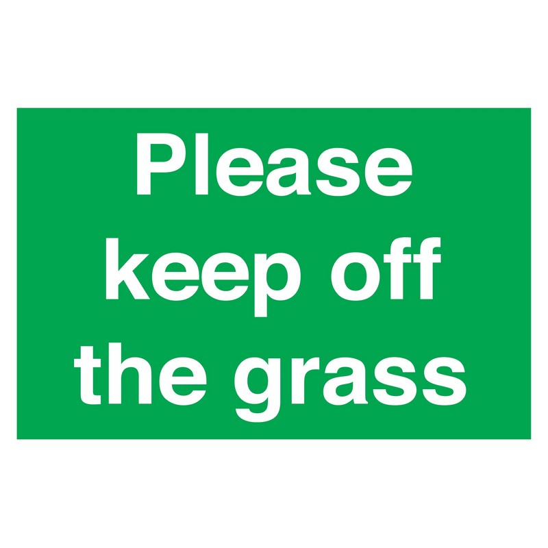 Please Keep Off the Grass 330mm x 230mm Rigid plastic sign