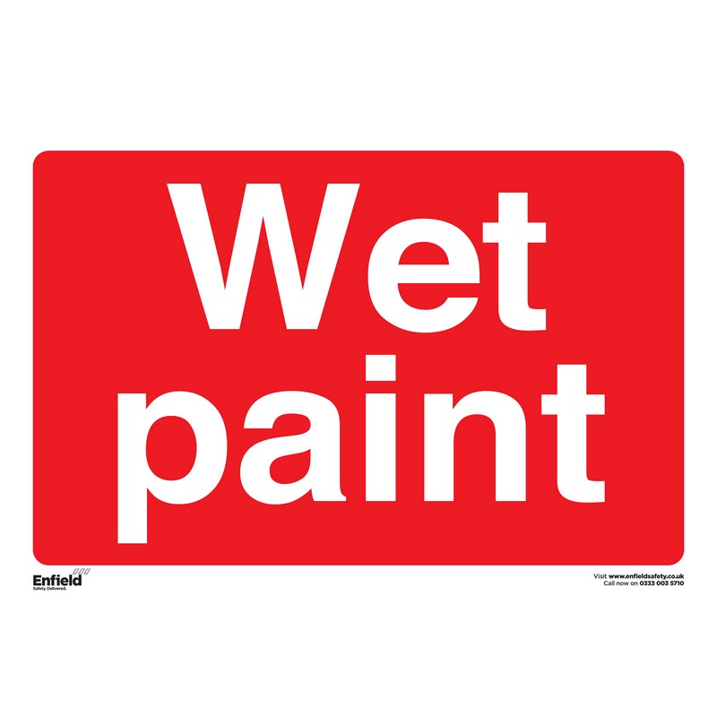 Wet Paint 330mm x 230mm Rigid plastic sign