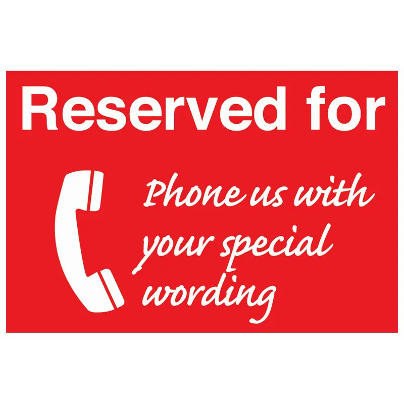 Reserved For 330mm x 230mm Rigid Plastic