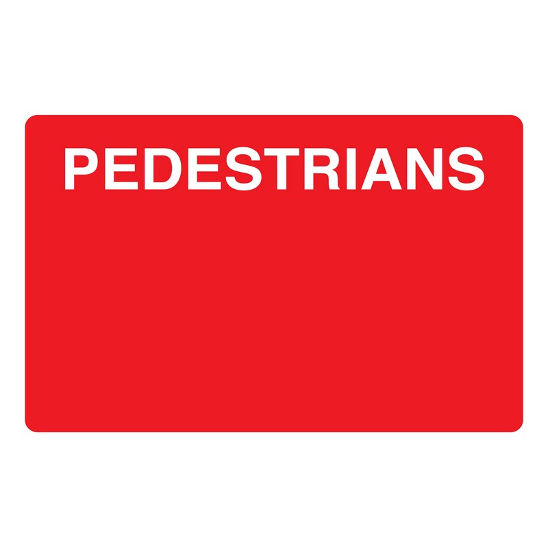 Pedestrians (Blank)  660mm x 460mm rigid plastic sign
