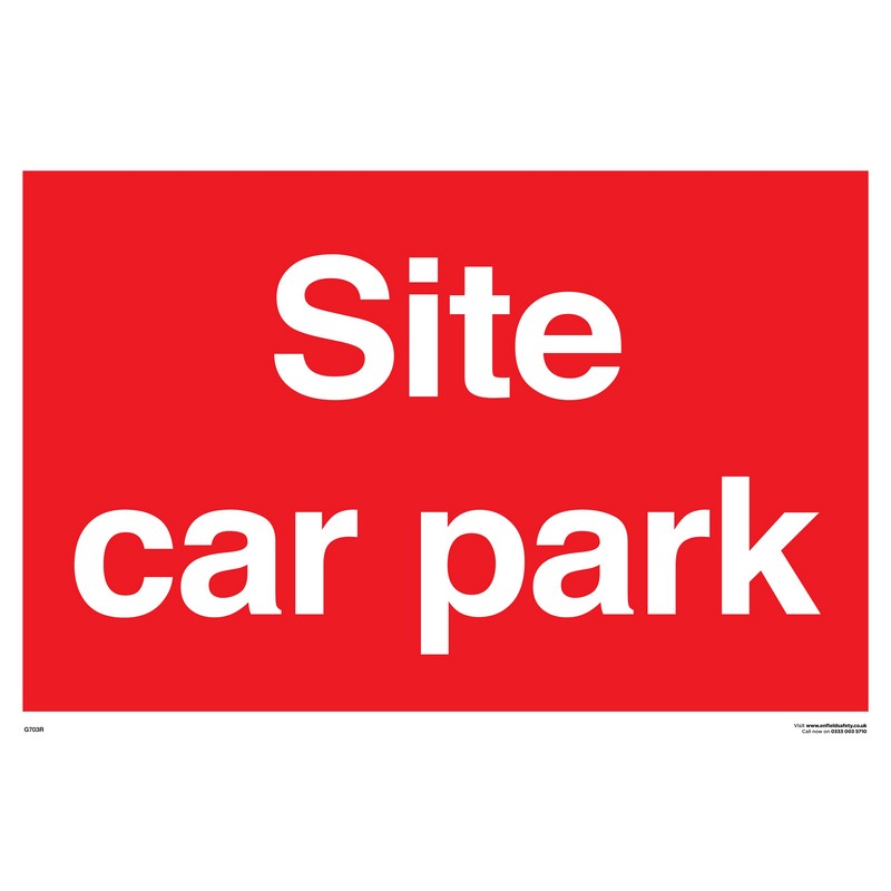 Site Car Park 660mm x 460mm rigid plastic sign