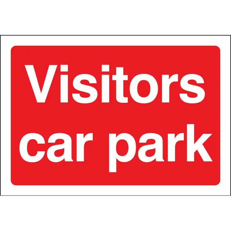 Visitors Car Park 660mm x 460mm Rigid Plastic