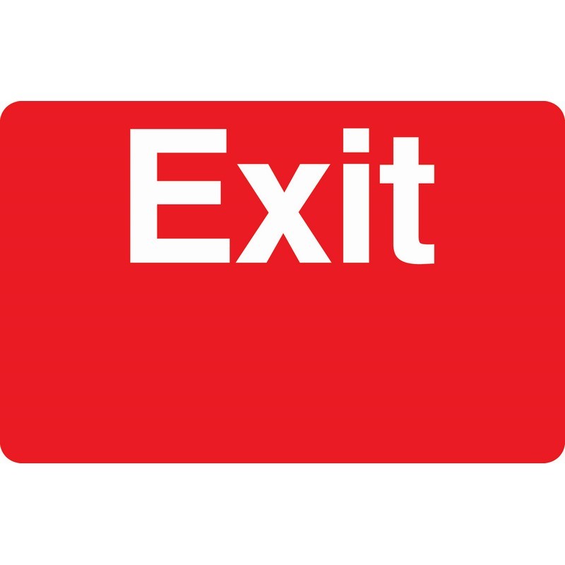 Exit 660mm x 460mm Rigid plastic sign