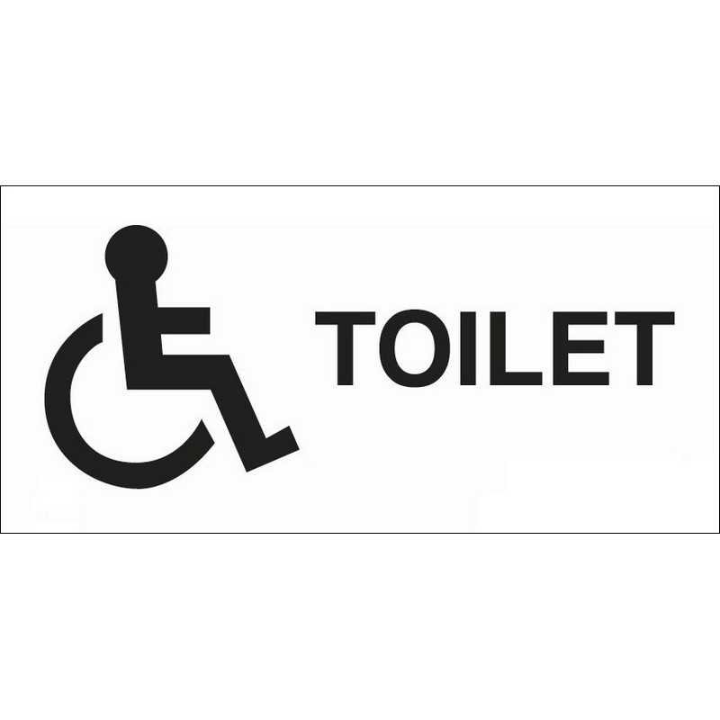 Disabled Toilet 330mm x 150mm Rigid Self-Adhesive sign