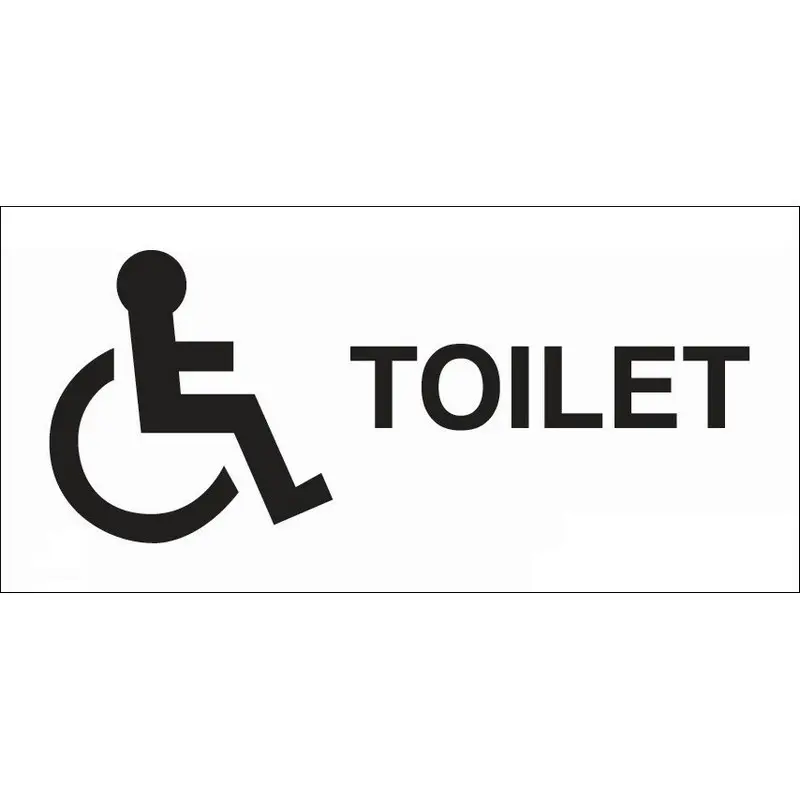 Disabled Toilet 330mm x 150mm Rigid Self Adhesive