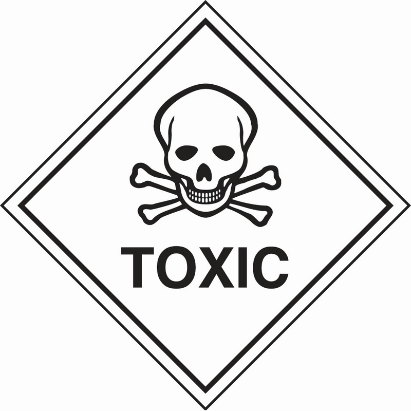 Toxic 100mm x 100mm Self Adhesive